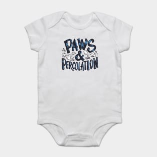 Cats And Coffee "Paws & Percolation" Baby Bodysuit
